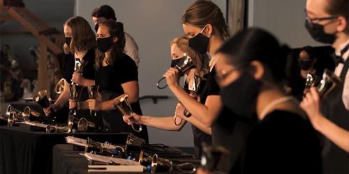 Handbell performers at A Concordia Christmas